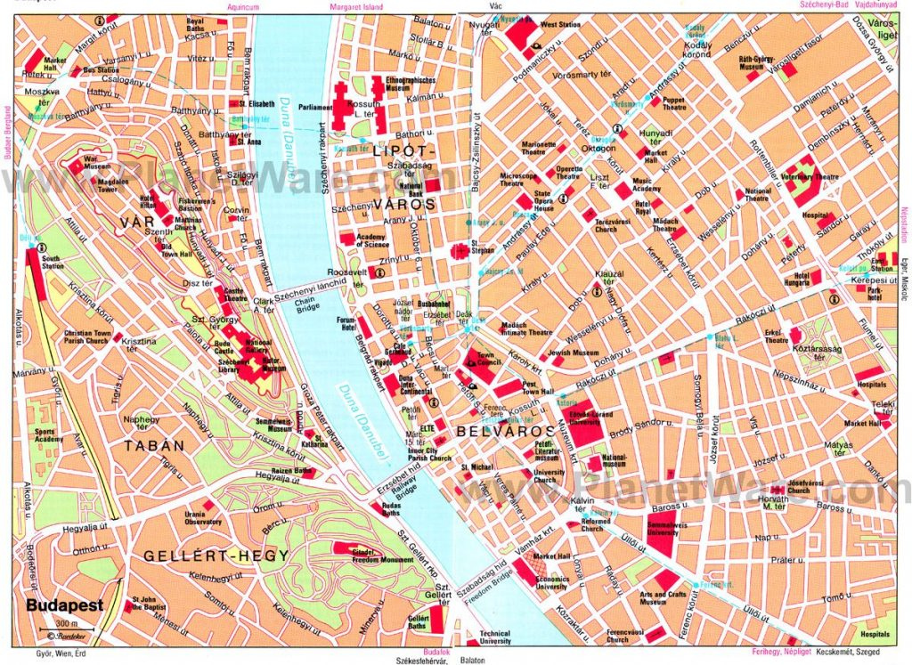 Map Of Main Area Near River Hungary budapest In 2019 Budapest 
