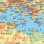 Map Of Mediterranean Sea Region In Several Countries Welt Atlas De