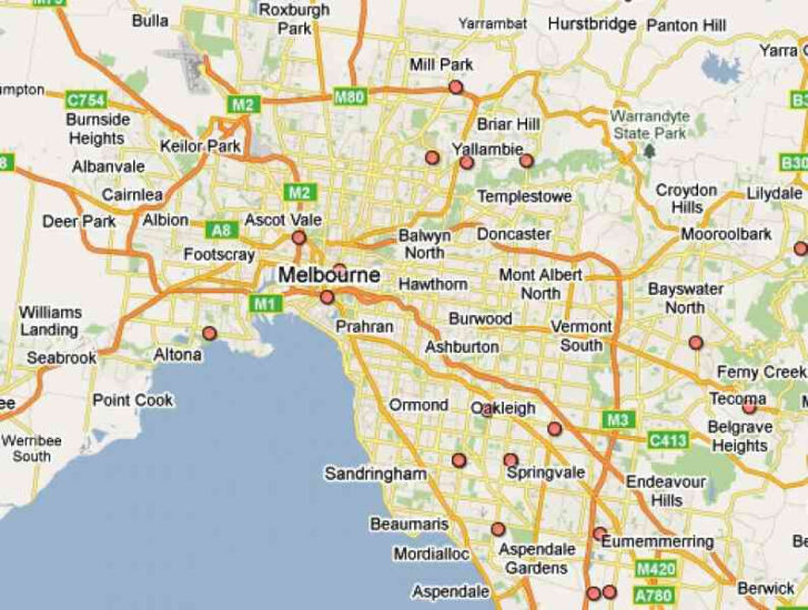 Melbourne Map Suburbs
