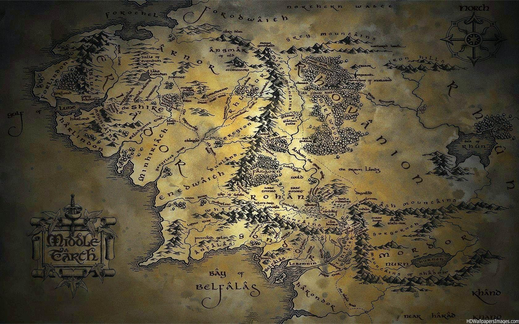 Map Of Middle Earth Wallpapers Wallpaper Cave