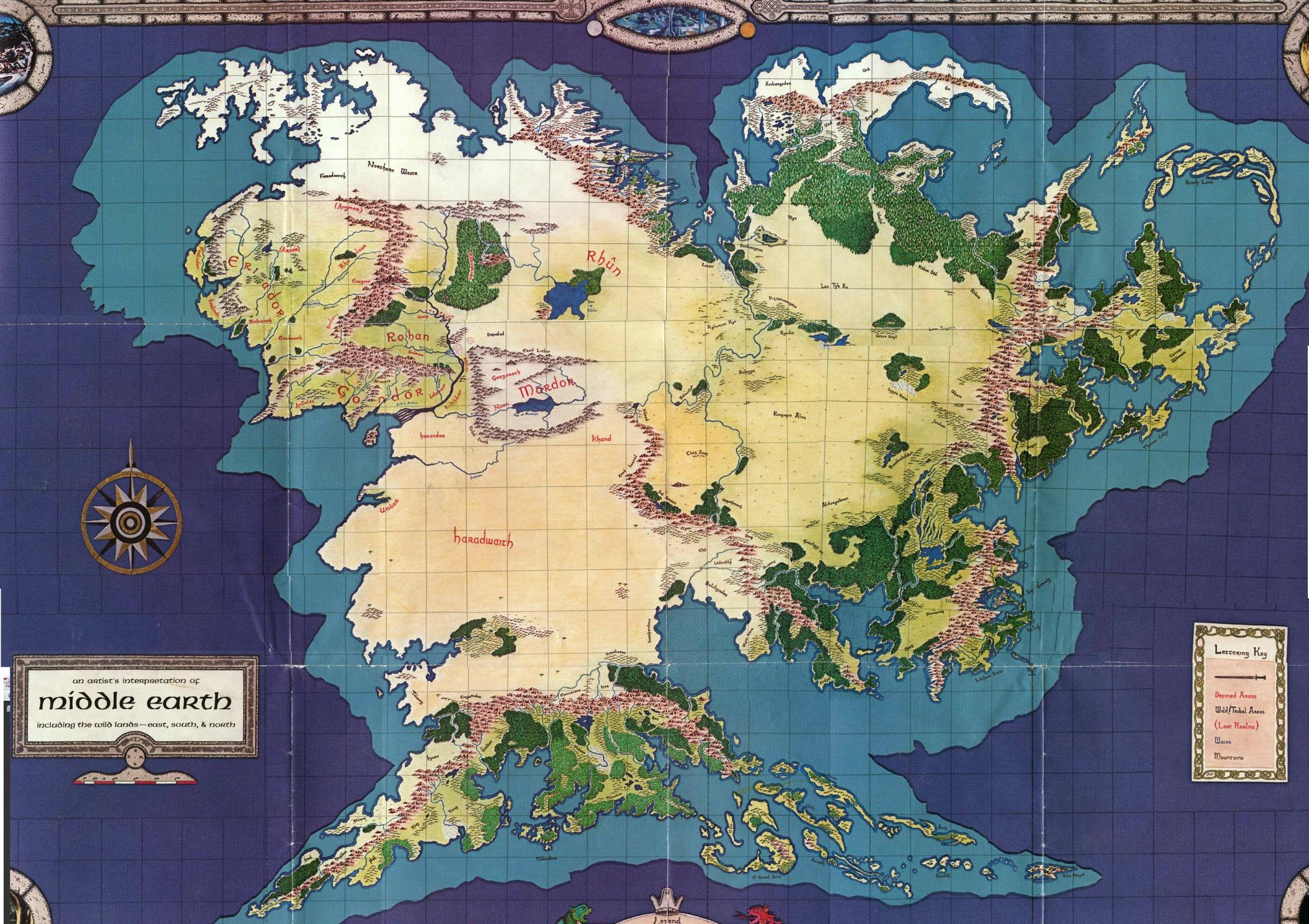 MAP OF MIDDLE EARTH Worldmaps