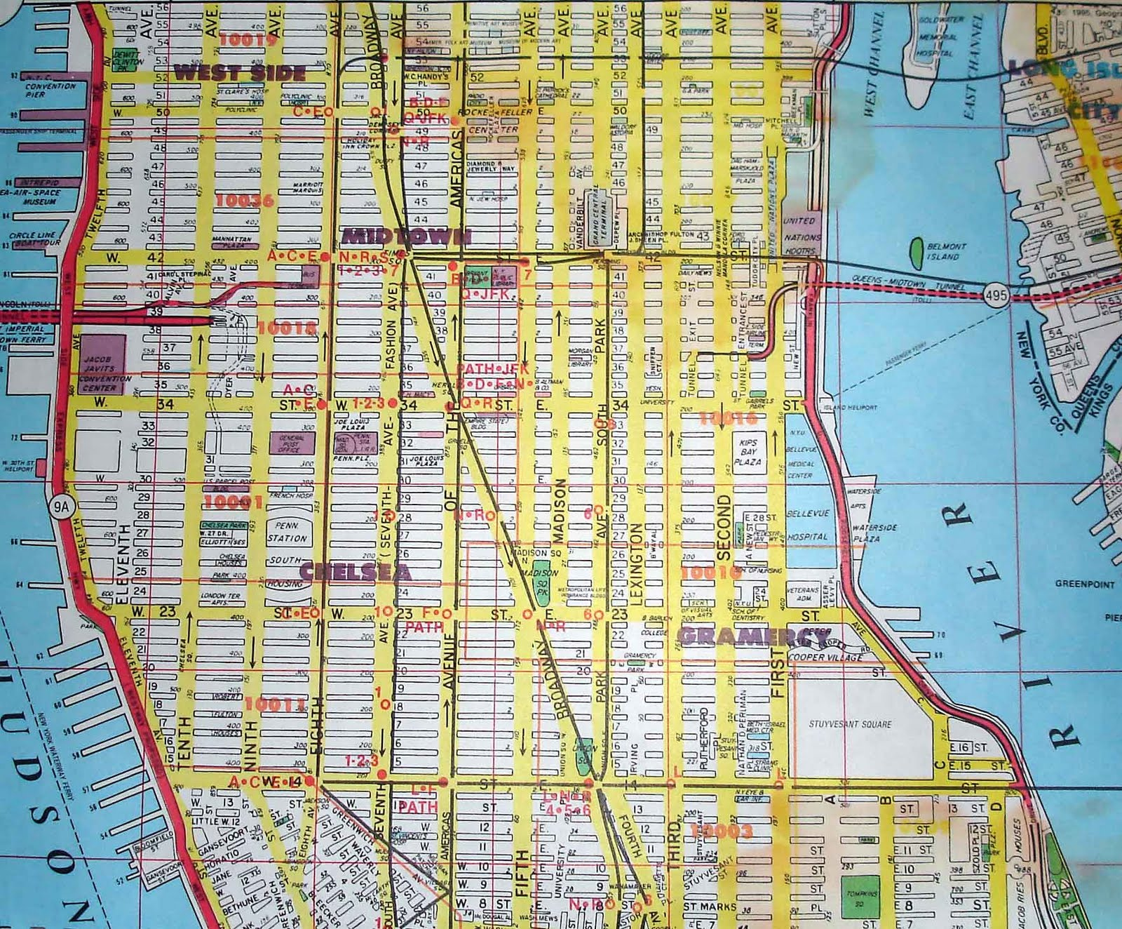 Map Of Midtown Manhattan Area Map Of Manhattan City Pictures