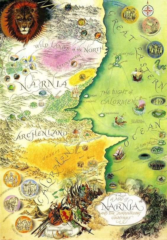Map Of Narnia Narnia Map Of Narnia Chronicles Of Narnia