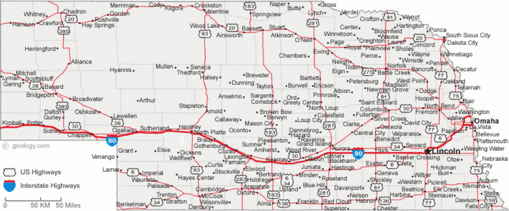 Map Of Nebraska And Surrounding States Printable Map