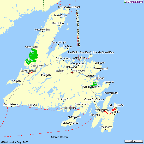 Map Of Newfoundland Cities And Towns Google Search Printable Maps 