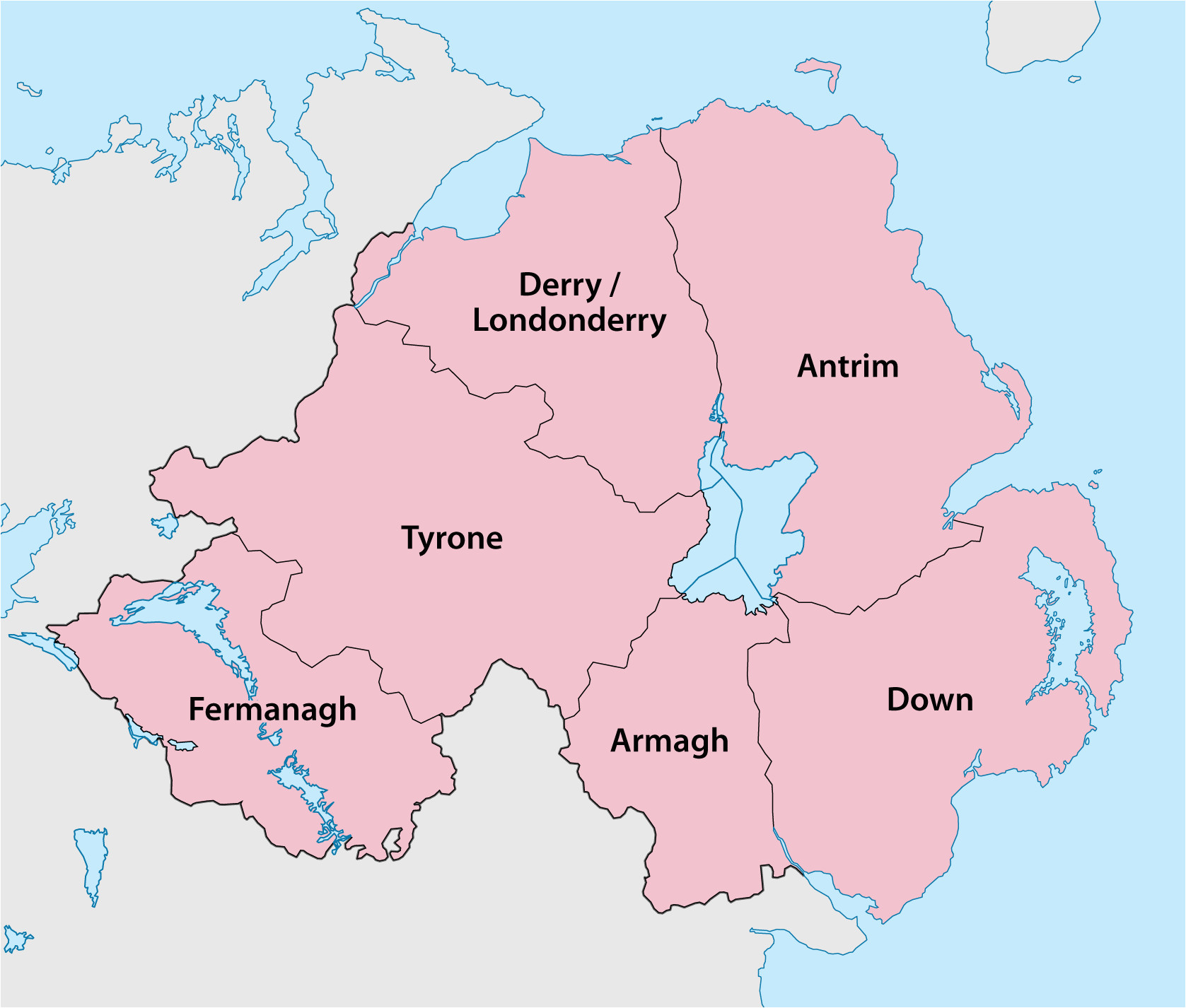 Map Of Northern Ireland Cities Secretmuseum
