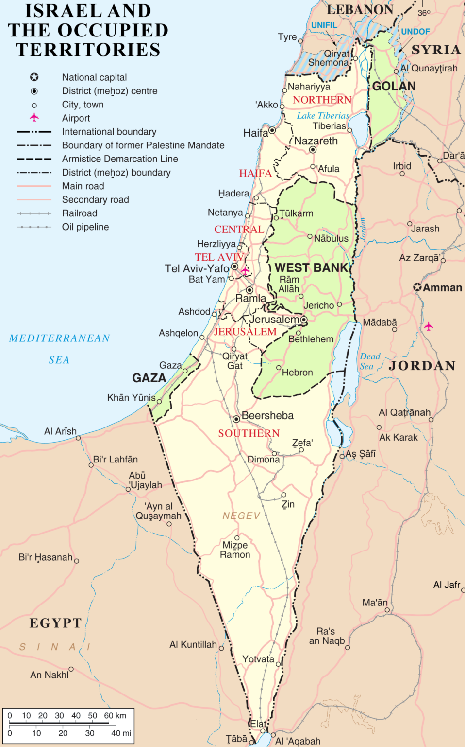 Map Of Palestine Today | Adams Printable Map