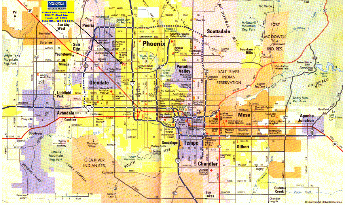 Map Of Phoenix TravelsMaps Com