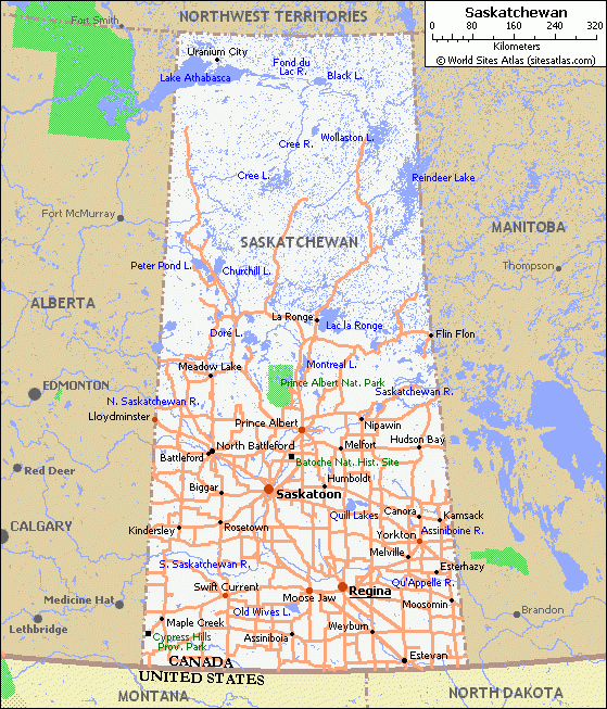 Map Of Roads Of Saskatchewan Maps Of Canada Provinces And Territories 