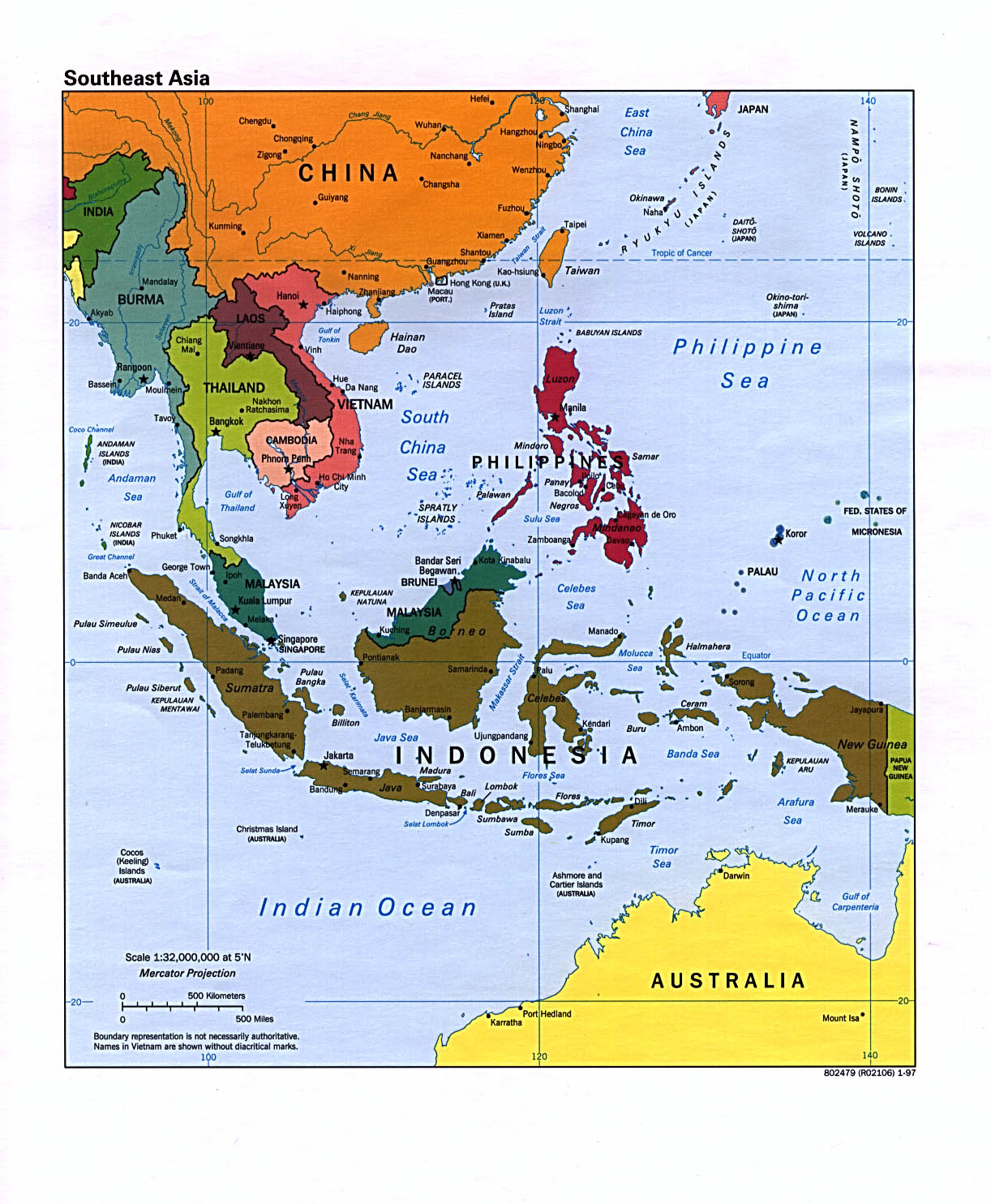 Map Of Southeast Asia Region Maps Of Asia Regional Political City