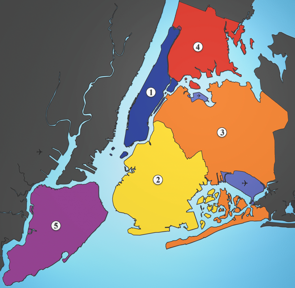 Map Of The 5 Boroughs Printable Printable Maps