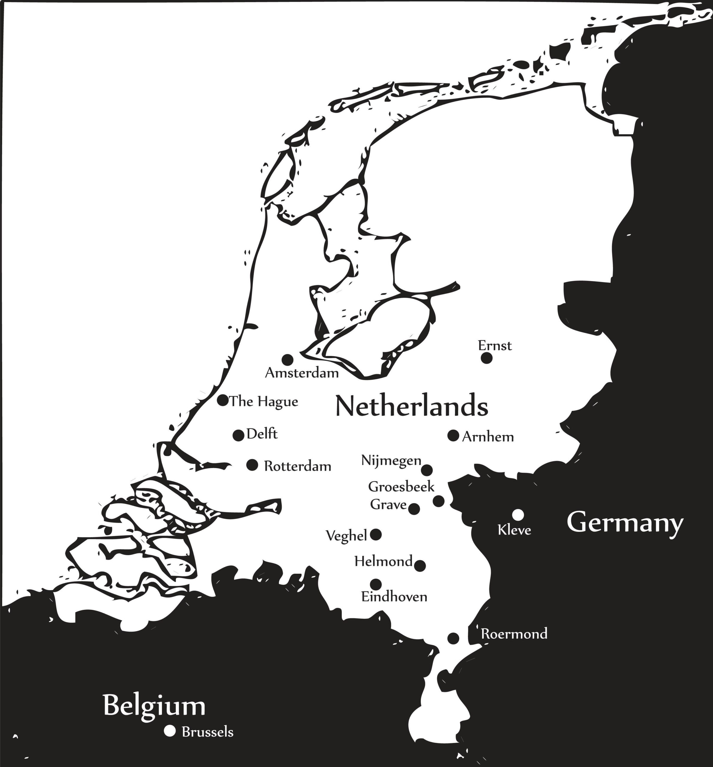 Map Of The Netherlands During WWII Time Travel Netherlands Map