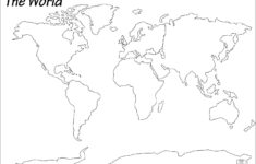 Map Of The World Black And White For Kids Aline Art
