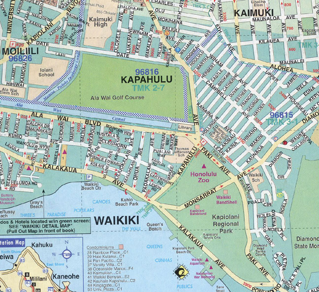 Printable Map Of Waikiki Travel Guide Adams Printable Map