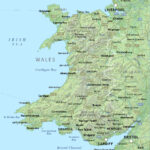 Map Of Wales With Relief And Cities Wales United Kingdom Europe