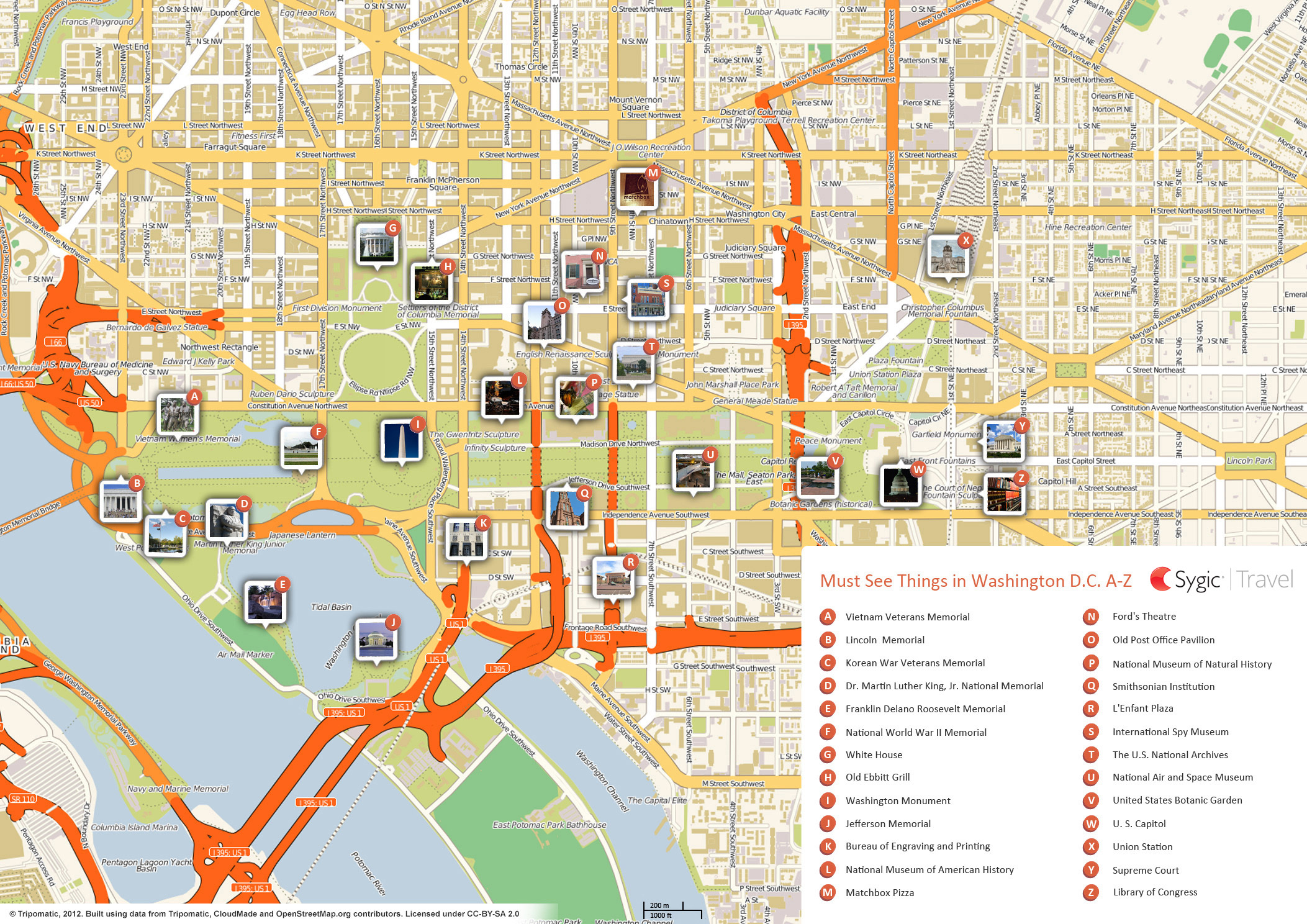 Map Of Washington Attractions Sygic Travel