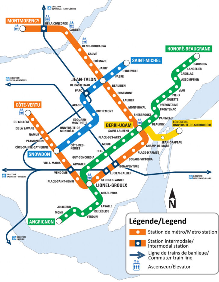 Printable Metro Map In Montreal