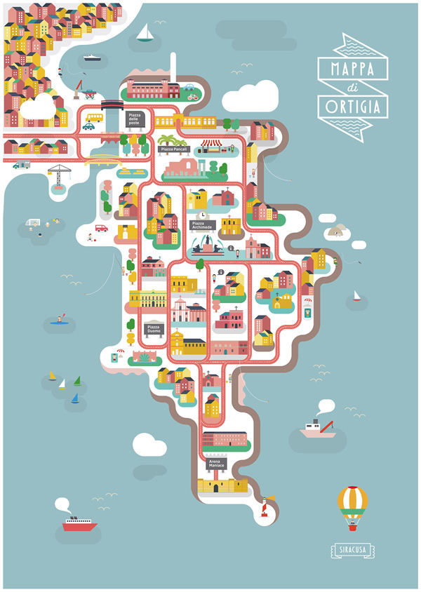 Mappa Di Ortigia On Behance