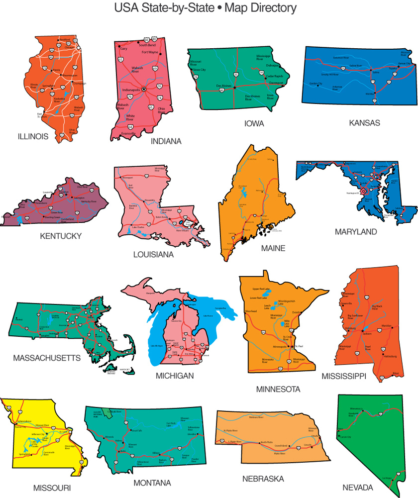 Maps For Design Editable Clip Art PowerPoint Maps US State And 