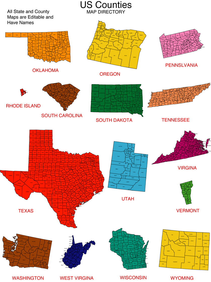Maps For Design Editable Clip Art PowerPoint Maps US State And 