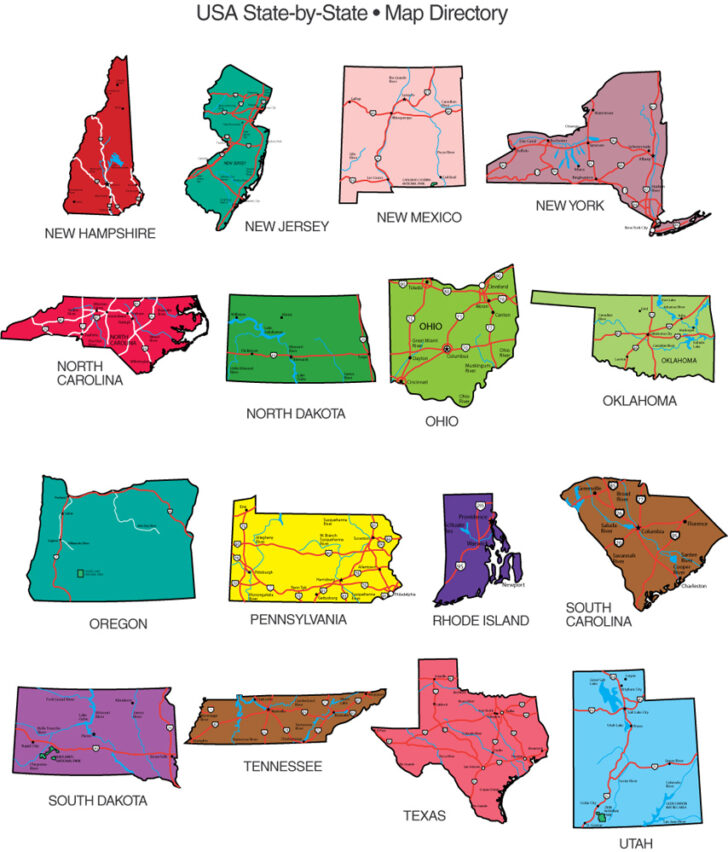 Free Printable Individual State Maps