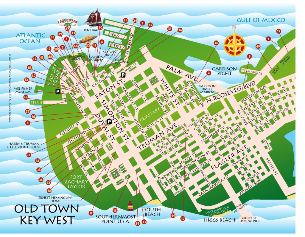 Printable Map Of Key West Adams Printable Map