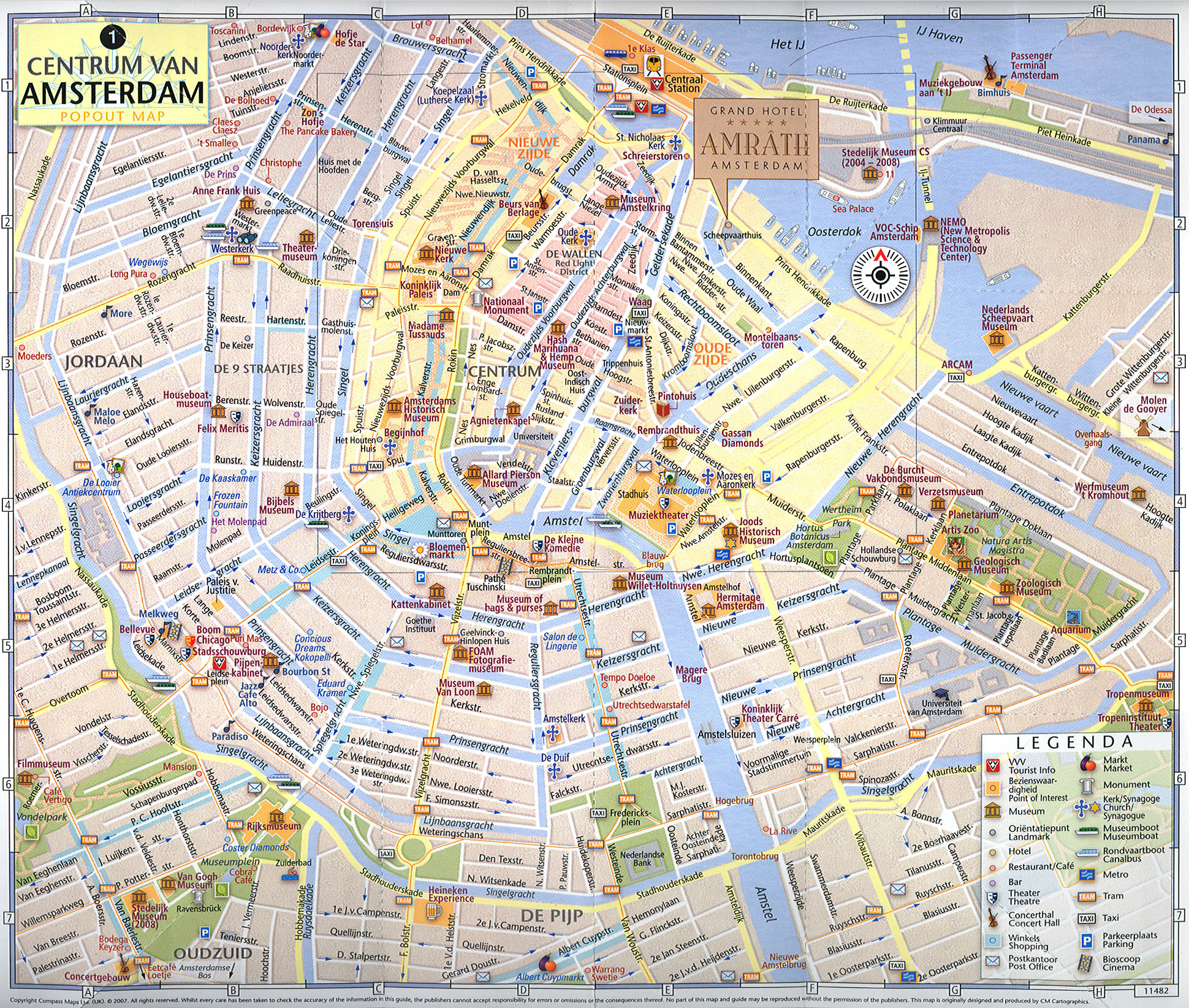 Maps Of Amsterdam Detailed Map Of Amsterdam In English Maps Of 