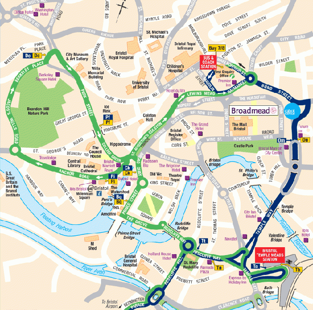 Bristol City Centre Map Printable