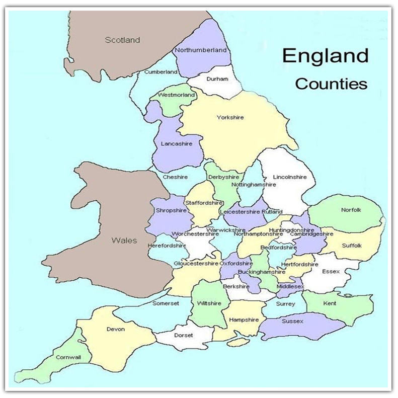 Maps Of England And Its Counties Tourist And Blank Maps For Planning