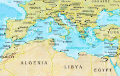 Maps Of Europe With Printable Map Of The Mediterranean Sea Area