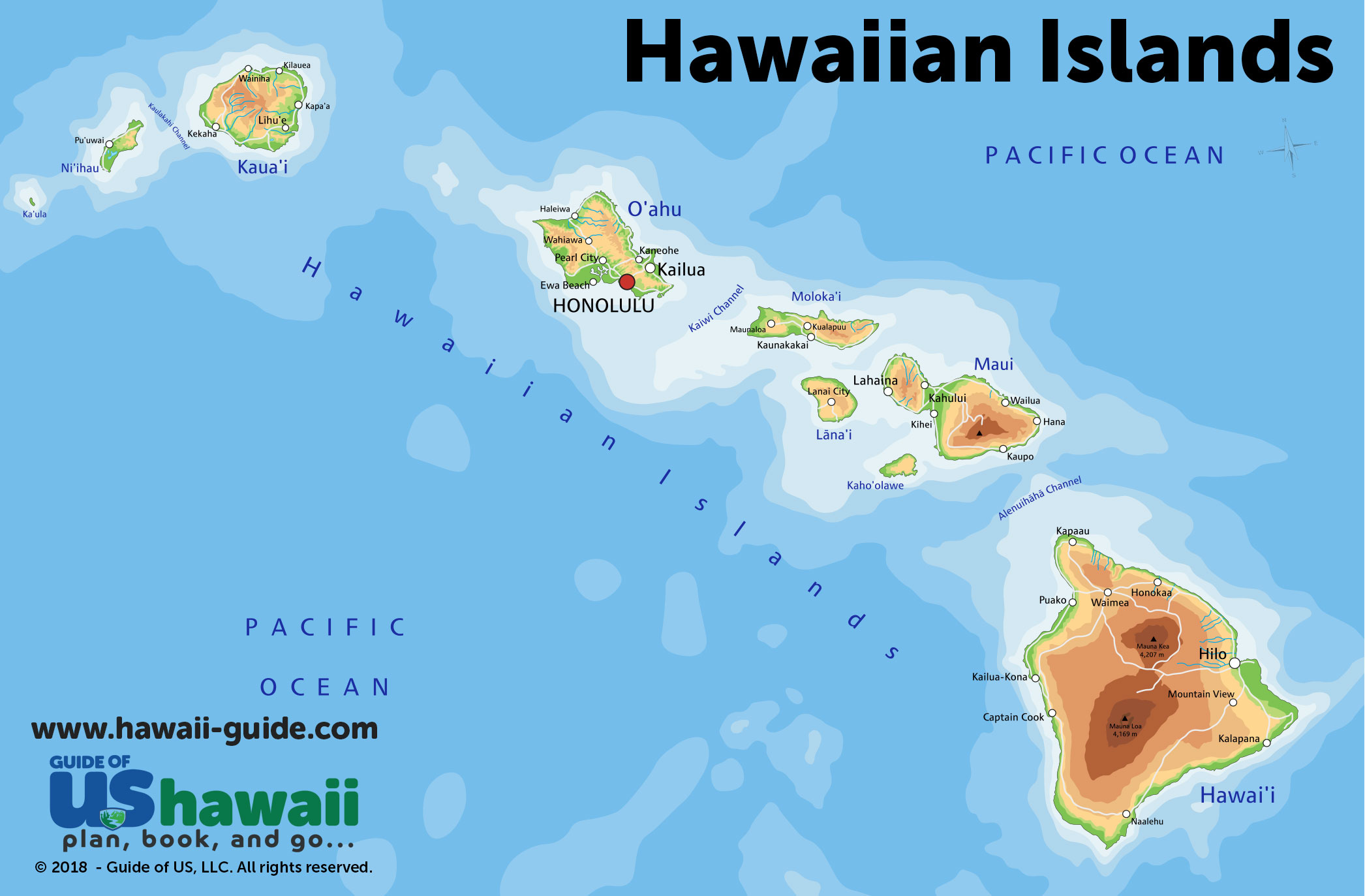 Maps Of Hawaii Hawaiian Islands Map