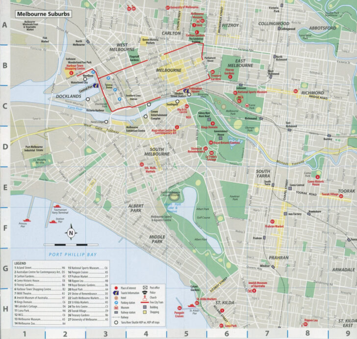 Printable Map Of Melbourne Suburbs