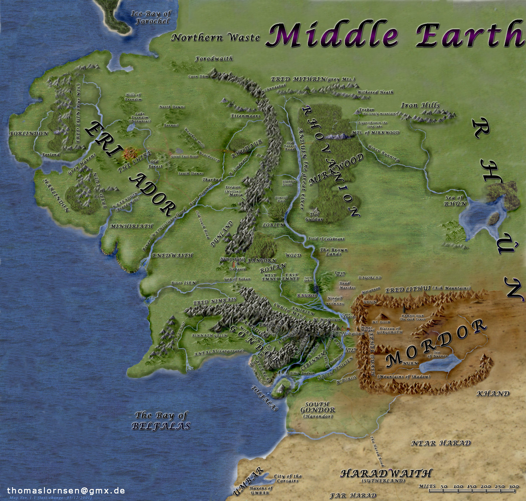 Middle Earth Lord Of The Rings Wiki | Adams Printable Map