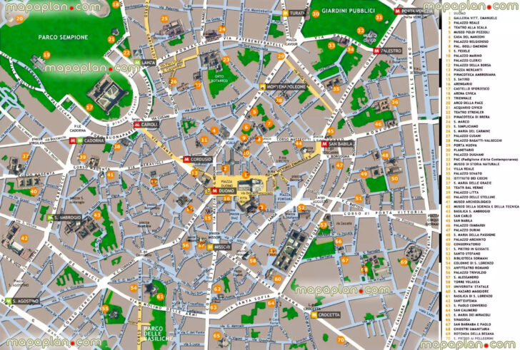 Printable Map Of Milan