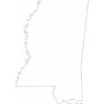 Mississippi State Outline Map Free Download