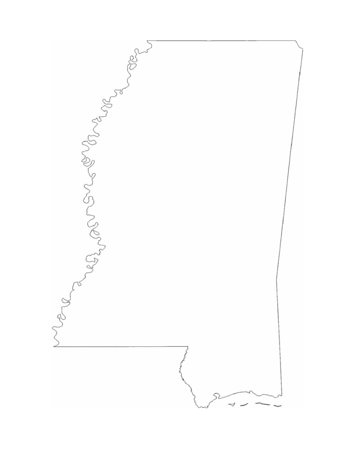 Mississippi State Outline Map Free Download