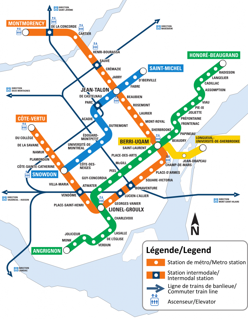 Montreal Metro Subway Maps Worldwide Lines Route Schedules