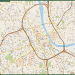Nashville Downtown Map Digital Vector Creative Force