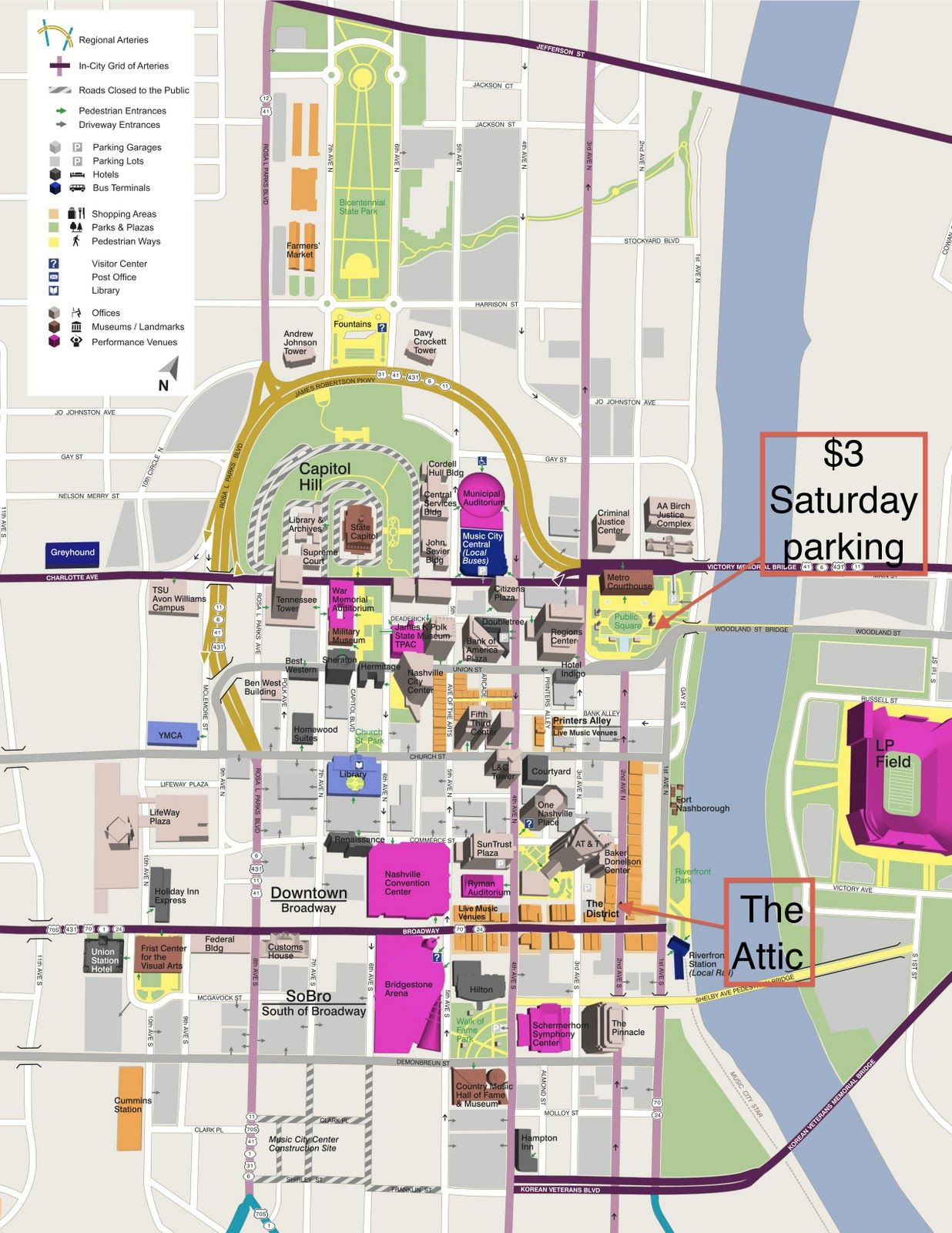 Nashville Huskers Map Of Downtown Nashville Nashville Trip Nashville