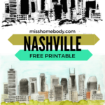 Nashville Tennessee Free Printable Nashville Skyline Illustration