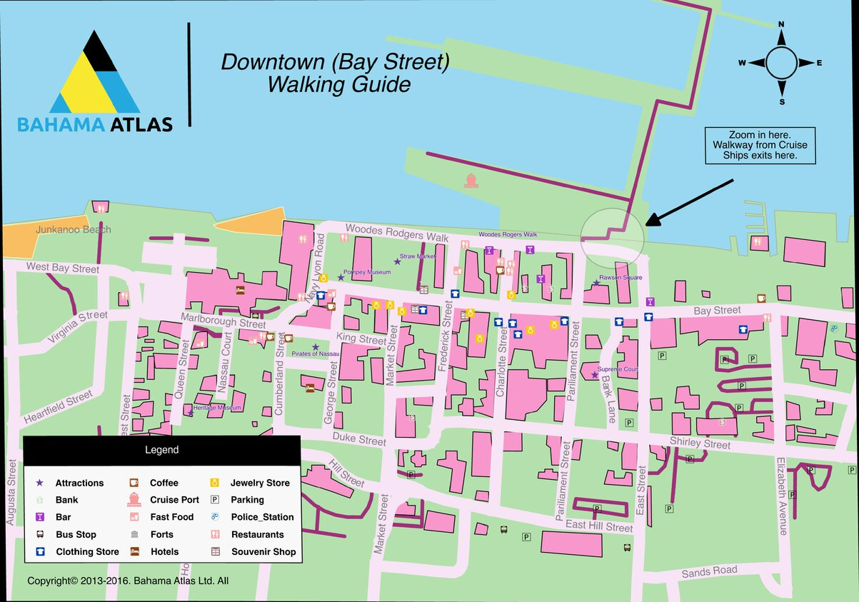 Nassau Bahamas Cruise Port Map