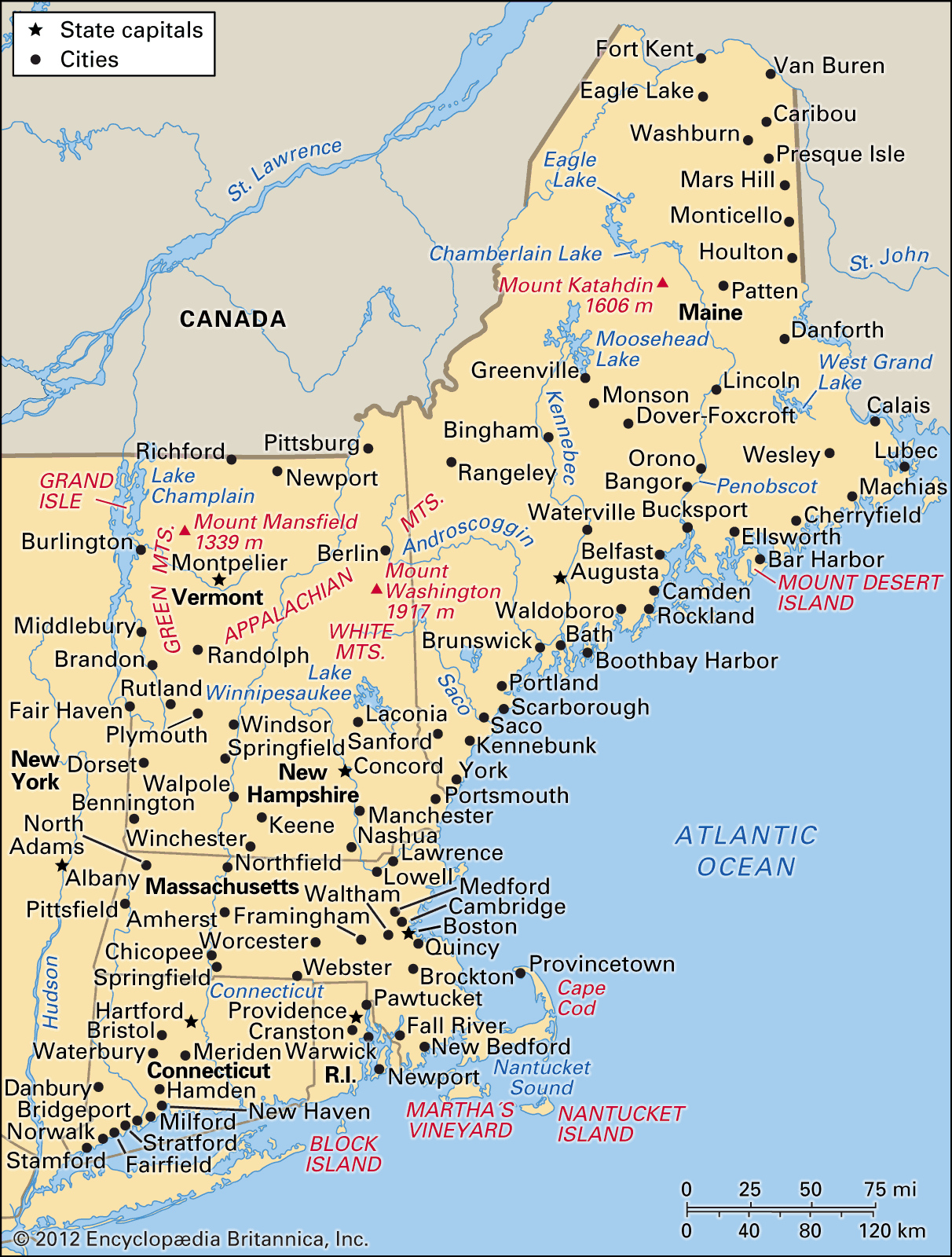 New England History States Map Facts Britannica