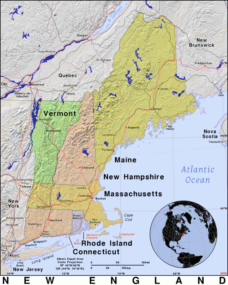 New England Free Map