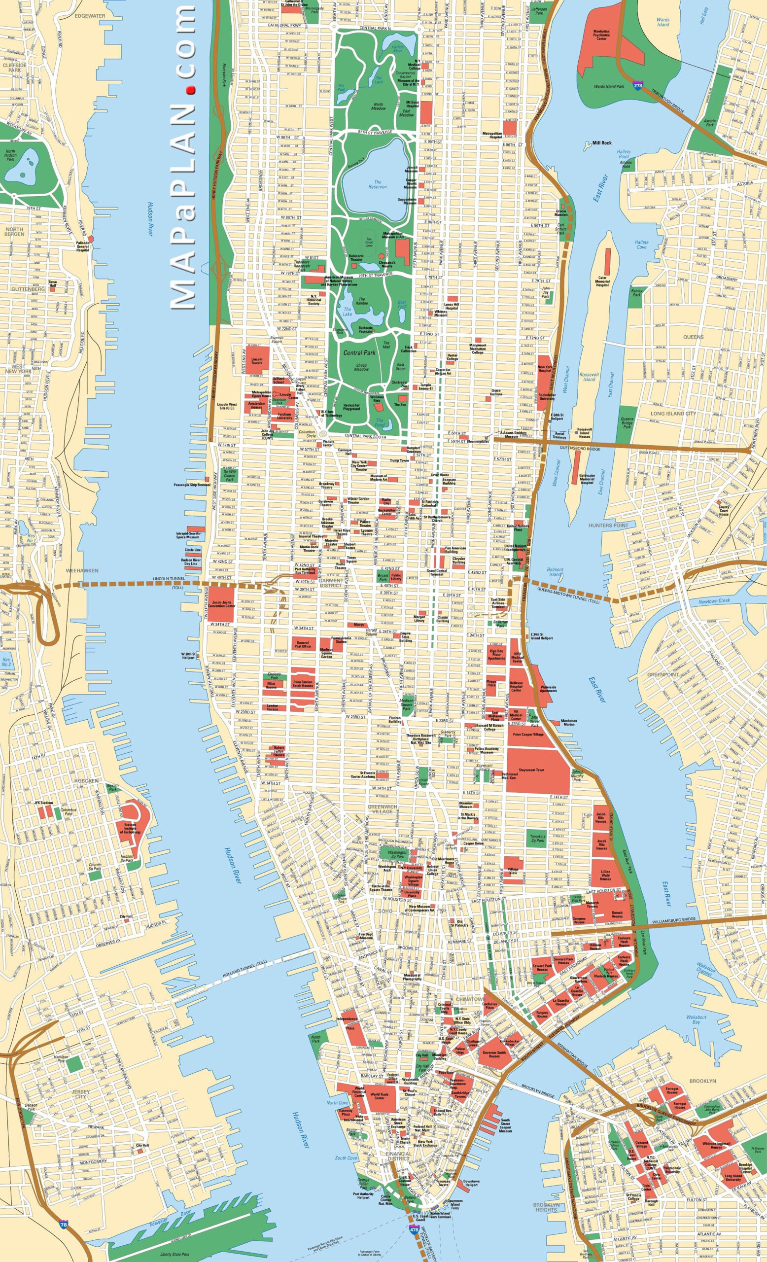 New York Map Google Search Map Of New York New York City Map New 