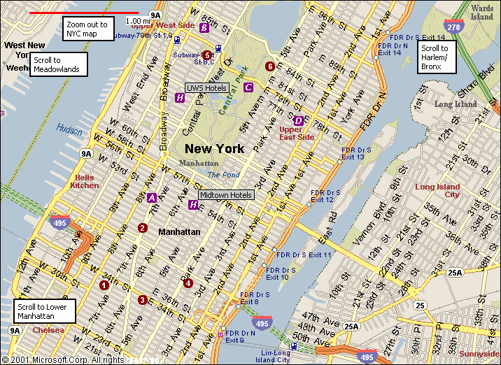 New York Map Midtown ToursMaps