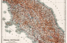 Old Map Of Central Italy In 1909 Buy Vintage Map Replica Poster Print
