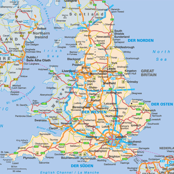 Printable Map Of England With Cities