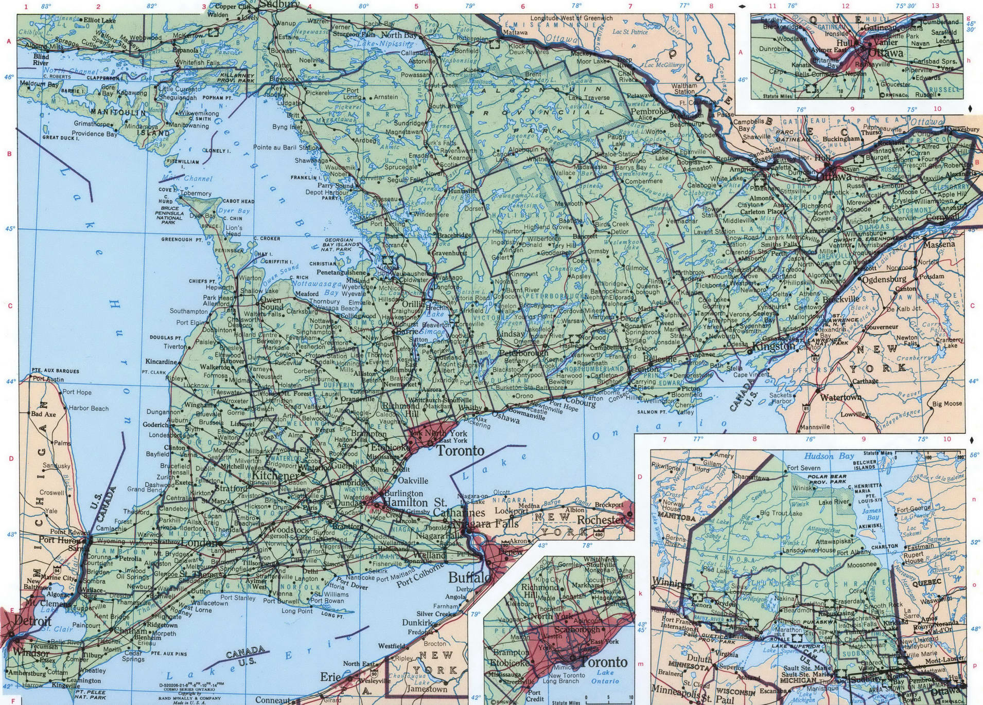Ontario Detailed Geographic Map Free Printable Geographical Map Ontario 