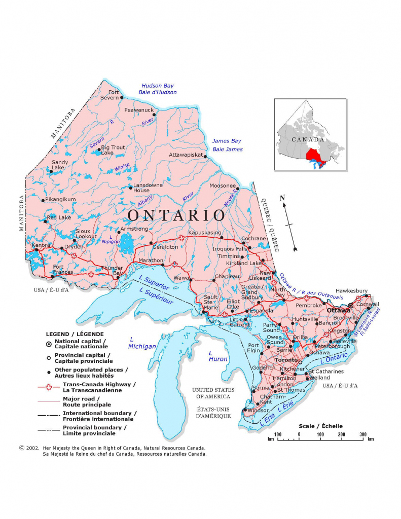 Printable Road Map Of Ontario | Adams Printable Map