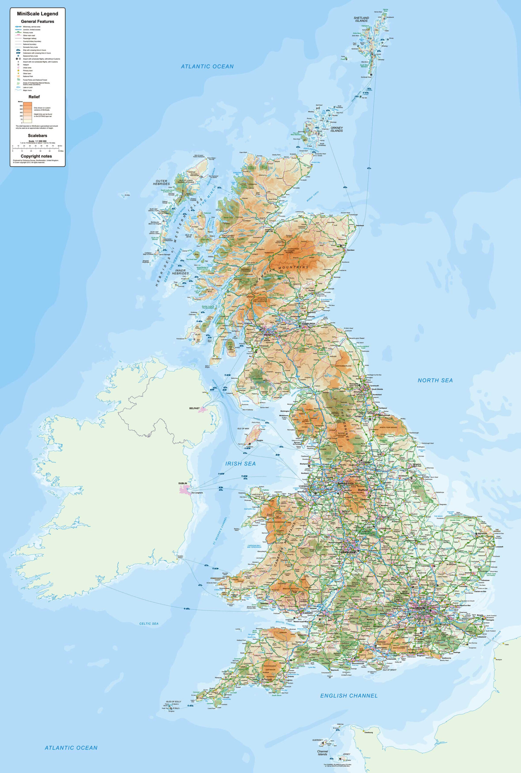 Ordnance Survey UK Map Poster